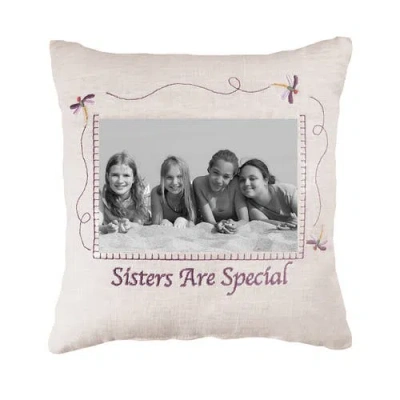 C & F Home C&f Home Sisters Are Special Embroidered Picture Small/petite Accent Pillow, 10" X 10" In Purple