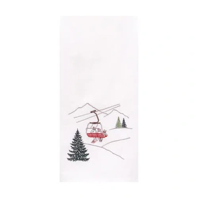 C & F Home C&f Home Ski Lift Winter Sports Cabin And Lodge Christmas Towel In Multi
