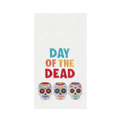 C & F Home C&f Home Skull Trio Flour Sack Cotton Halloween Dishtowel In White