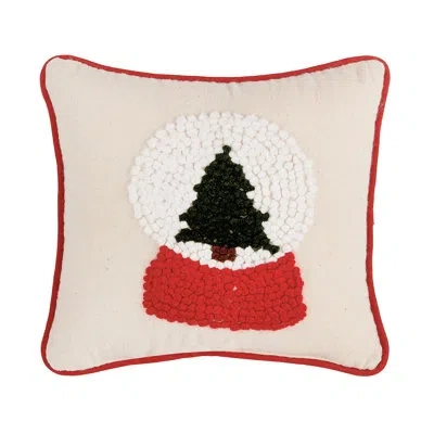 C & F Home Snow Globe Tree French Knot Petite Size Accent Throw Pillow