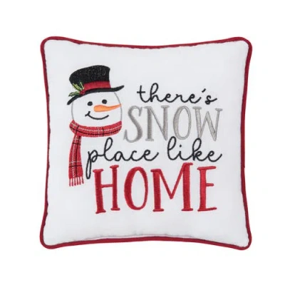 C & F Home C&f Home Snow Place Like Home Small Christmas Accent Pillow, 10" X 10" In Red