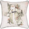 C & F Home C&f Home Snow Santa & Tree Throw Pillow, 18" X 18" In Green