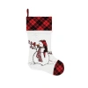 C & F Home C&f Home Snowman Holding Red Cardinal With Red Berries Embroidered Christmas Stocking 20.0 In. In White
