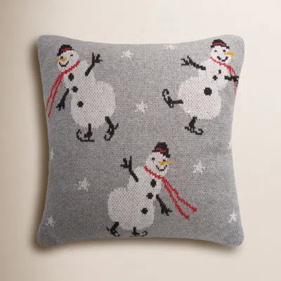 C & F Home Snowman Pillow In Gray