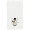 C & F Home C&f Home Snowman Waffle Weave Cotton Kitchen Towel In White