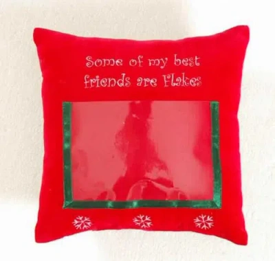 C & F Home C&f Home Some Of My Best Velvet Picture Mini Accent Pillow, 10" X 10" In Red