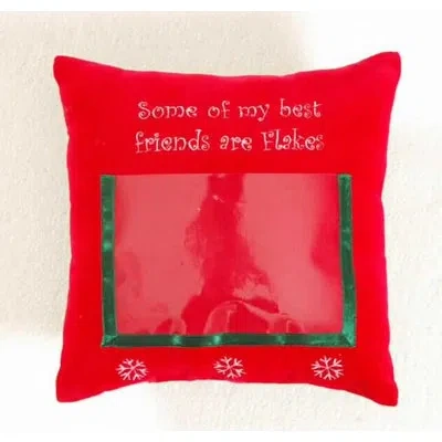 C & F Home Some Of My Best Velvet Picture Pillow In Red
