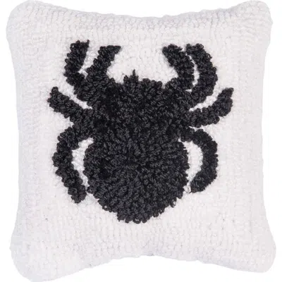 C & F Home C&f Home Spider Pattern Hooked Small Petite Halloween Accent Pillow 8" X 8" In Multi