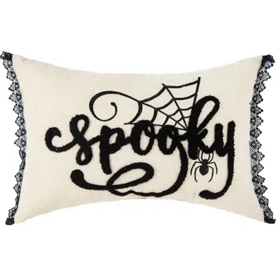 C & F Home C&f Home Spider Web Halloween Embroidered Accent Pillow, 14" X 22" In Black