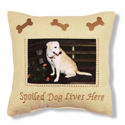 C & F Home Spoiled Dog Embroidered Picture Petite Size Accent Throw Pillow In Brown