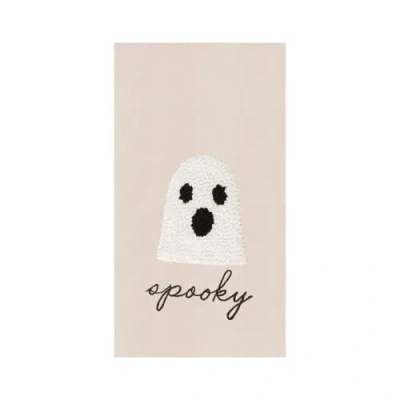 C & F Home C&f Home Spooky French Knot Flour Sack Cotton Halloween Embroidered Kitchen Towel In Neutral