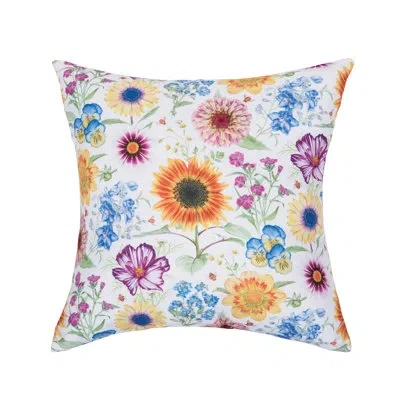C & F Home Spring Blossoms Pillow In Blue;orange;purple