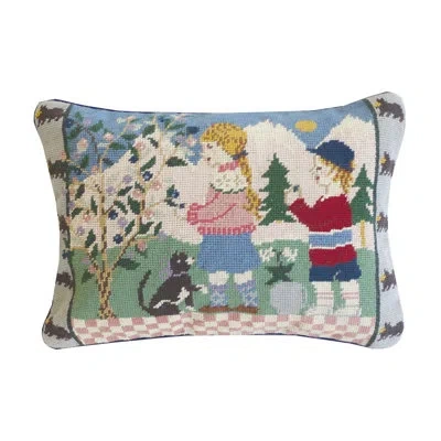 C & F Home Spring Children Needlepoint Throw Pillow In Multi