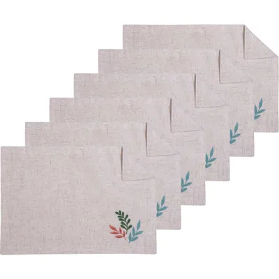 C & F Home C&f Home Springtime Blooms Set Of 6 Placemats 14" X 20" In Gray