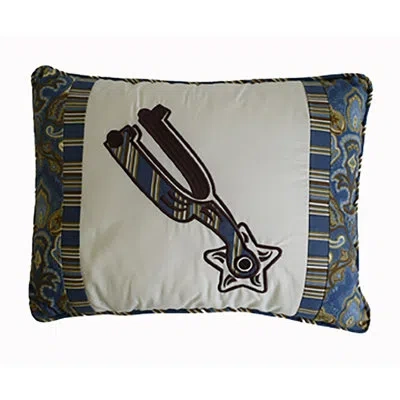 C & F Home Spur Quilted Pillow In Blue;yellow