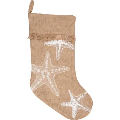 C & F Home C&f Home Starfish Stocking In Brown