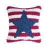 C & F Home C&f Home Stars & Stripes Patriotic 4th Of July Hooked Throw Pillow, 8" X 8" In Multi