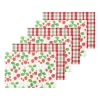 C & F Home C&f Home Strawberry Patch & Plaid Placemats Set Of 6, 14" X 20" In Multi