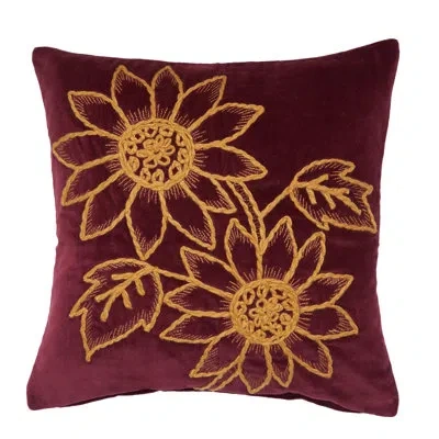 C & F Home Sunflower Harvest Pillow In Red