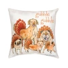 C & F Home C&f Home The Gobblers Dog Festive Turkeys Gobble Gobble Premium Indoor/outdoor Accent Throw Pillow,  In Multi