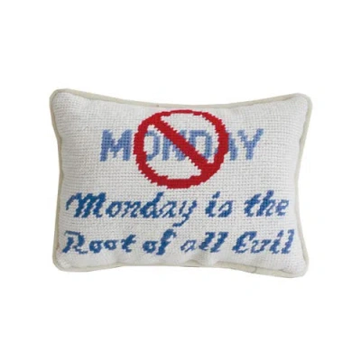 C & F Home C&f Home The Root Needlepoint Mini Accent Pillow In White