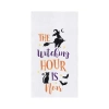 C & F Home C&f Home The Witching Hour Halloween Cotton Embroidered Flour Sack Kitchen Towel In White