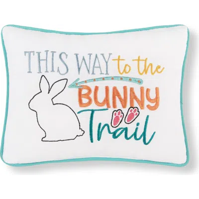 C & F Home C&f Home "this Way To The Bunny Trail" Easter Cotton Blend Mini Accent Pillow 9" X 12" In Multi