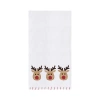 C & F Home C&f Home Three Christmas Reindeers Embroidered Cotton Dishtowel In White