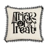 C & F Home C&f Home Trick Treat Black And White Embroidered Throw Halloween Pillow, 18" X 18" In Neutral