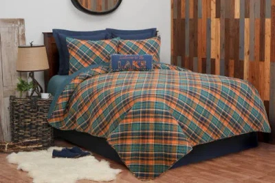 C & F Home C&f Home Troy Plaid Cotton Quilt Set In Blue