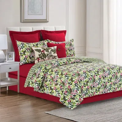 C & F Home Tyson Pines Cotton Reversible Quilt Set In Green