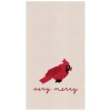 C & F Home C&f Home Very Merry Cardinal Embroidered Flour Sack Cotton Kitchen Towel In Neutral