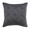 C & F Home C&f Home Virginia Embroidered Diamond Pattern Cotton Decorative Throw Pillow In Black