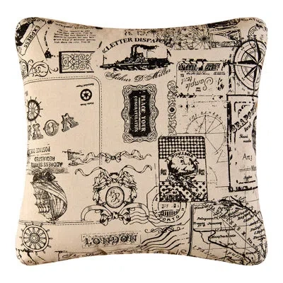 C & F Home Voyage High Definition Pillow In Black;beige