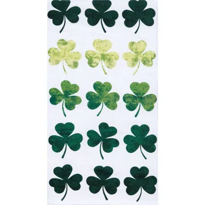 C & F Home C&f Home Watercolor Clover St. Patrick's Kitchen And Bathroom Graphic Print Hand Towel In Green