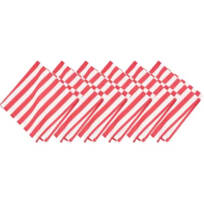 C & F Home C&f Home Watermelon Whimsy Cotton Napkin Machine Washable Set Of 6 Decor In Pink