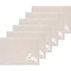 C & F Home C&f Home White Bunny Hop Stripe Placemats Set Of 6, 14" X 20" In Neutral