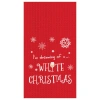 C & F Home C&f Home White Christmas Waffle Weave Kitchen Towel In Red