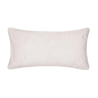 C & F Home C&f Home White Heart Pattern Applique Accent Throw Pillow 12" X 24"