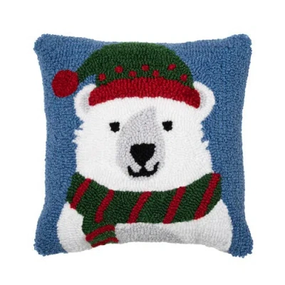 C & F Home C&f Home White Polar Bear Christmas Accent Pillow, 12" X 12" In Multi