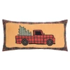 C & F Home C&f Home Wild Wood For Truck Applique Christmas Throw Pillow, 12" X 24" In Orange