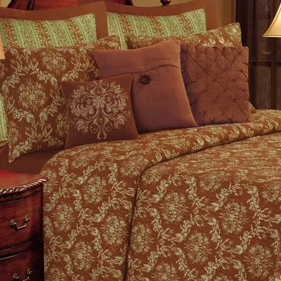 C & F Home Windsor Brown Cotton Reversible Quilt