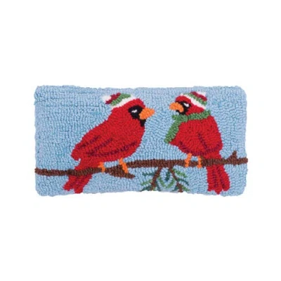 C & F Home C&f Home Winter Cardinal Hooked Small/petite Christmas Holiday Accent Pillow, 6" X 12" In Red