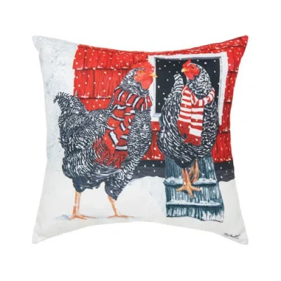 C & F Home C&f Home Winter Chicken Indoor And Outdoor Throw Pillow In Multi