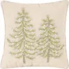 C & F Home C&f Home Winter Garden Ribbon Art Tree Throw Pillow, 16" X 16" In Neutral