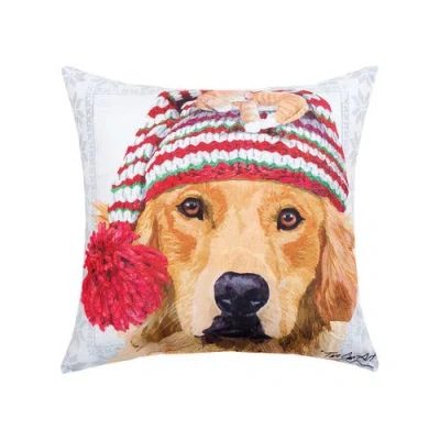 C & F Home C&f Home Winter Hat Golden Indoor/outdoor Christmas Holiday Throw Pillow, 18" X 18" In Animal Print