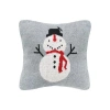 C & F Home C&f Home Winter Snowman Knitted Small/petite Accent Pillow, 10" X 10" Christmas In Gray