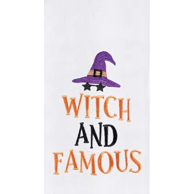 C & F Home C&f Home Witch And Famous Halloween Cotton Embroidered Flour Sack Kitchen Towel In Red