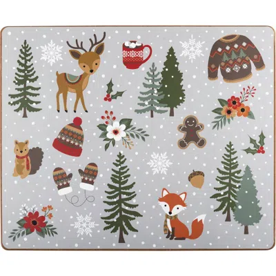 C & F Home C&f Home Woodland Christmas Hardboard Placemats Set Of 6 In Multi