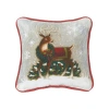 C & F Home C&f Home Woodland Deer Small Printed Christmas Throw Pillow, 8" X 8" In Green